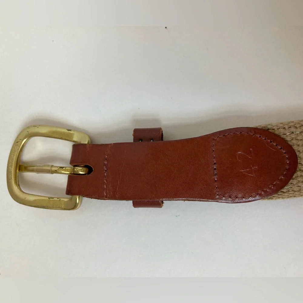 Leather Man LTD Belt Blue Leather/Brass Anchors 42